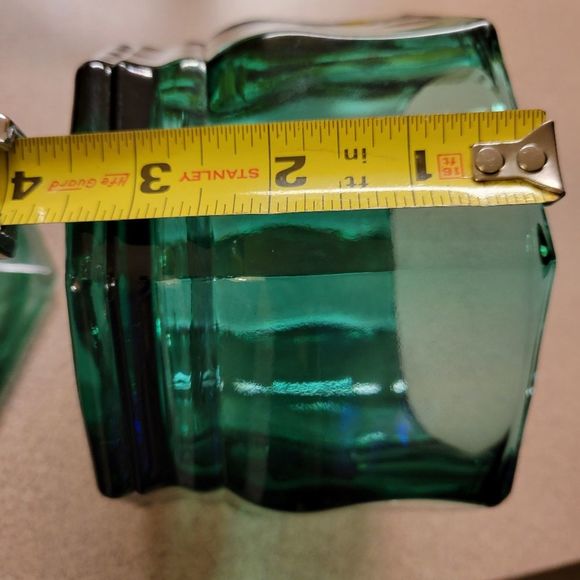 Indiana Green glass candy dish with lid - Picture 5 of 8